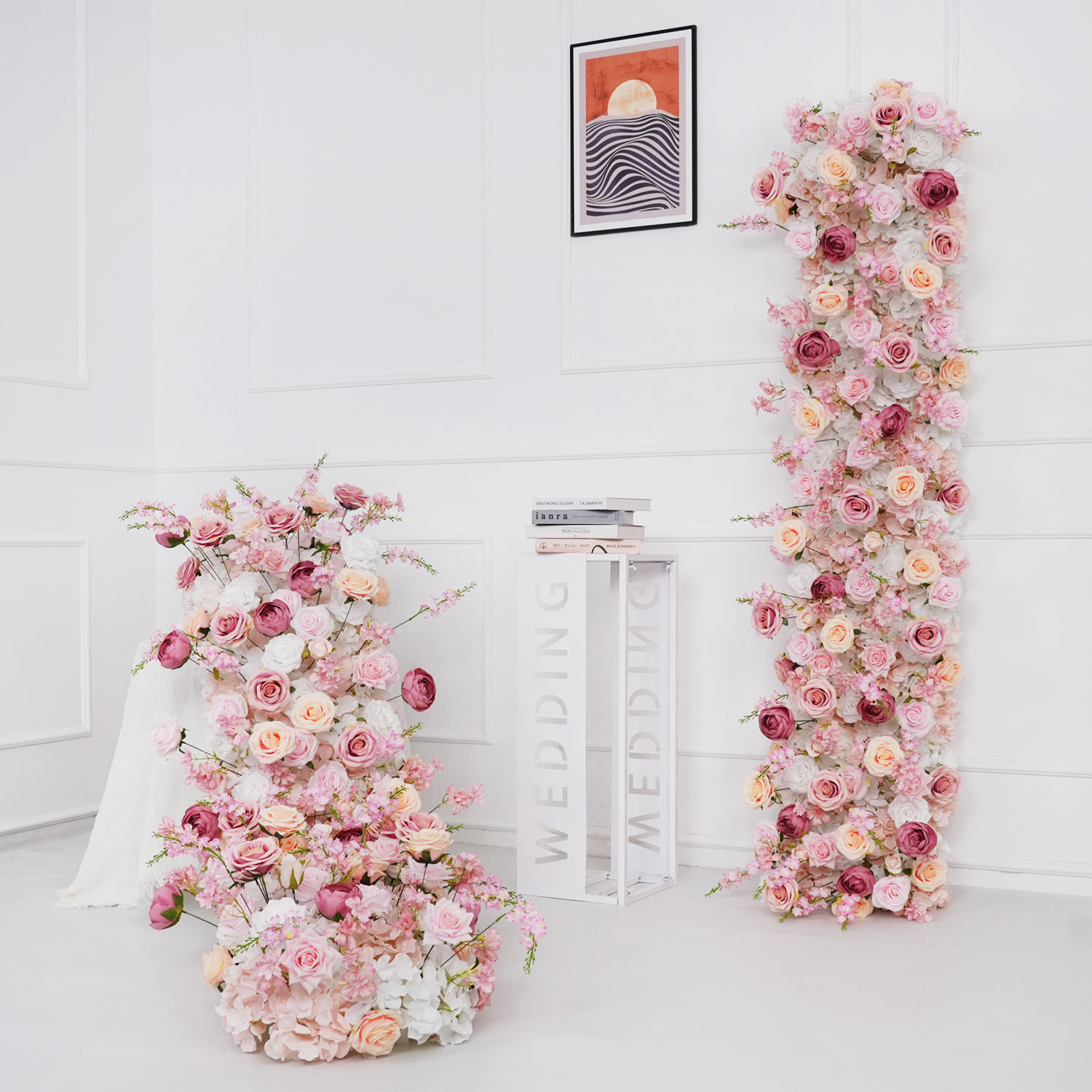 Flower Wall Panel - Uflower Luxury Artificial Flower Row Birthday