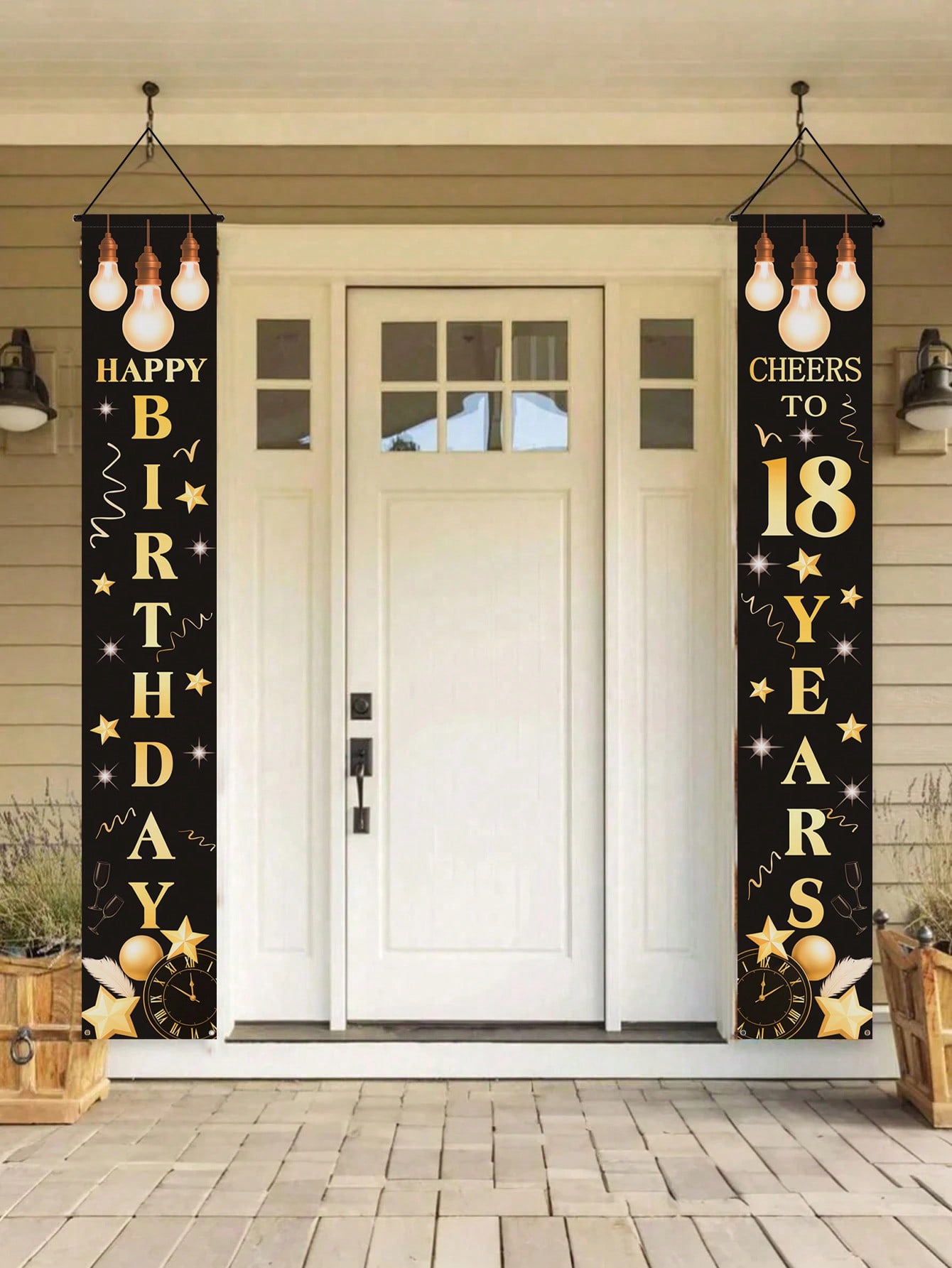 Party Banner Gold - 1 Pair of 18Th Birthday Celebration