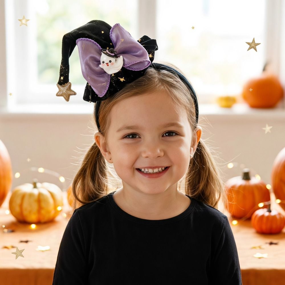 Party Hat Cone - Personality Ghost Halloween Witch Hat Headband