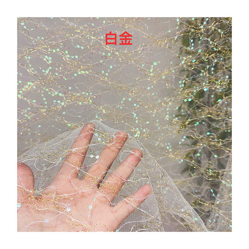 4 Colors French Tulle Evening  - đánh giá và giá Glitter Tablecloth