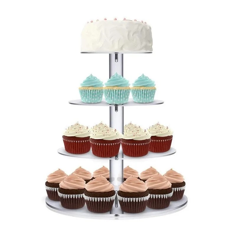 Clear Acrylic 3-5 Tier Cupcake - đánh giá và giá Cupcake Stand Tier