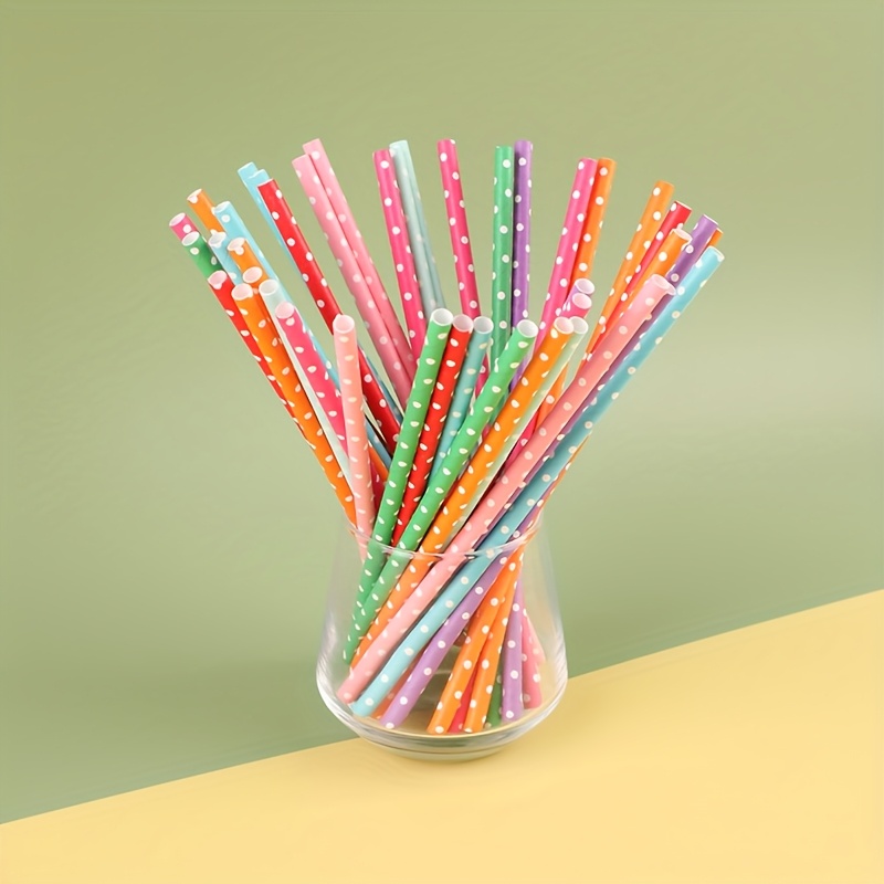 100pcs colorful disposable pap - đánh giá và giá Paper Straw Color