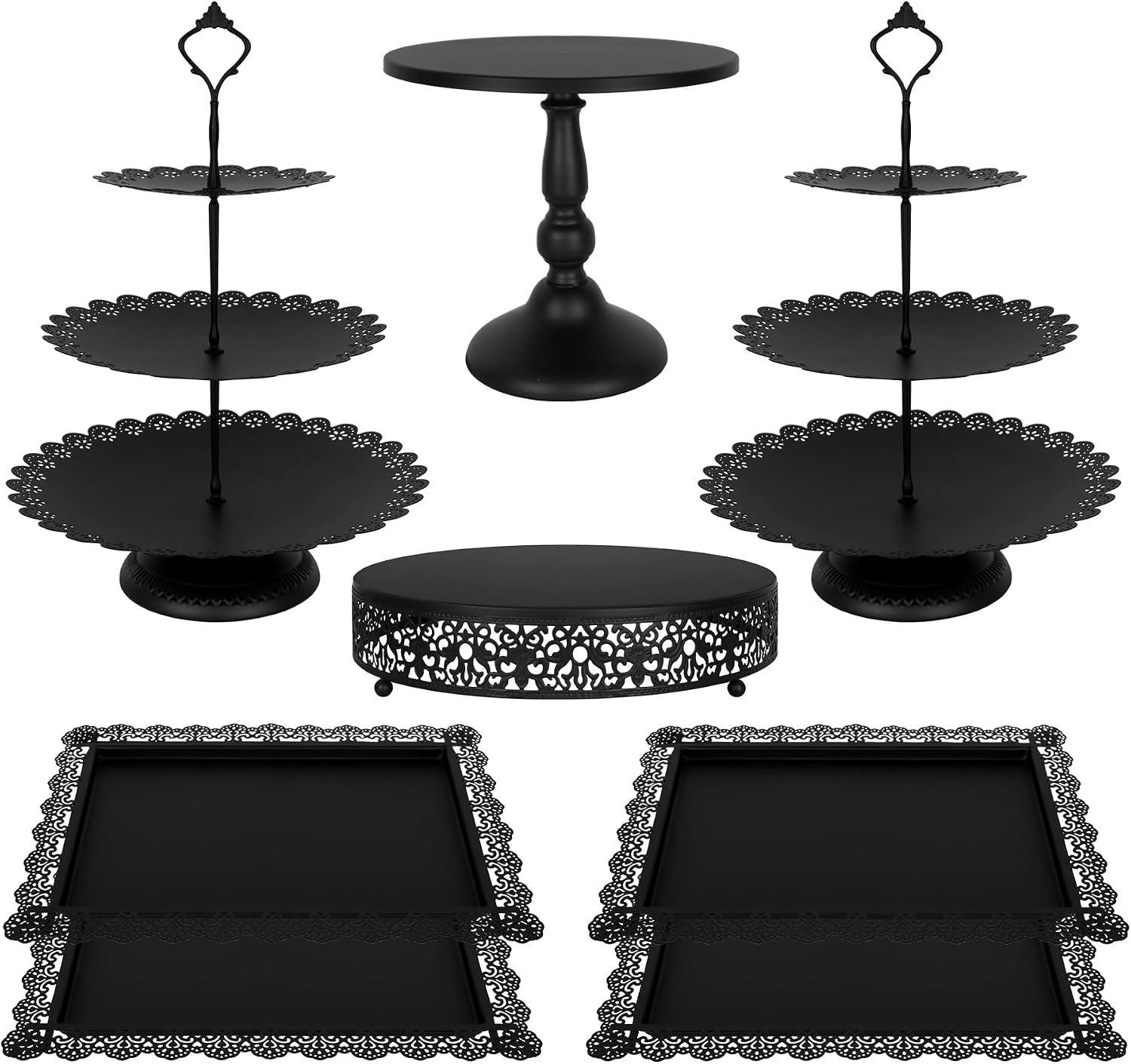 Black Metal Dessert Table Disp - đánh giá và giá Cupcake Stand Tier
