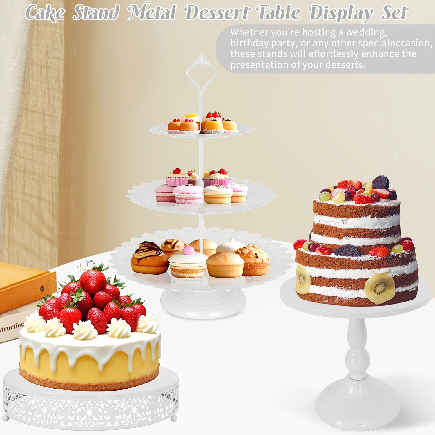Black Metal Dessert Table Disp - đánh giá và giá Cupcake Stand Tier