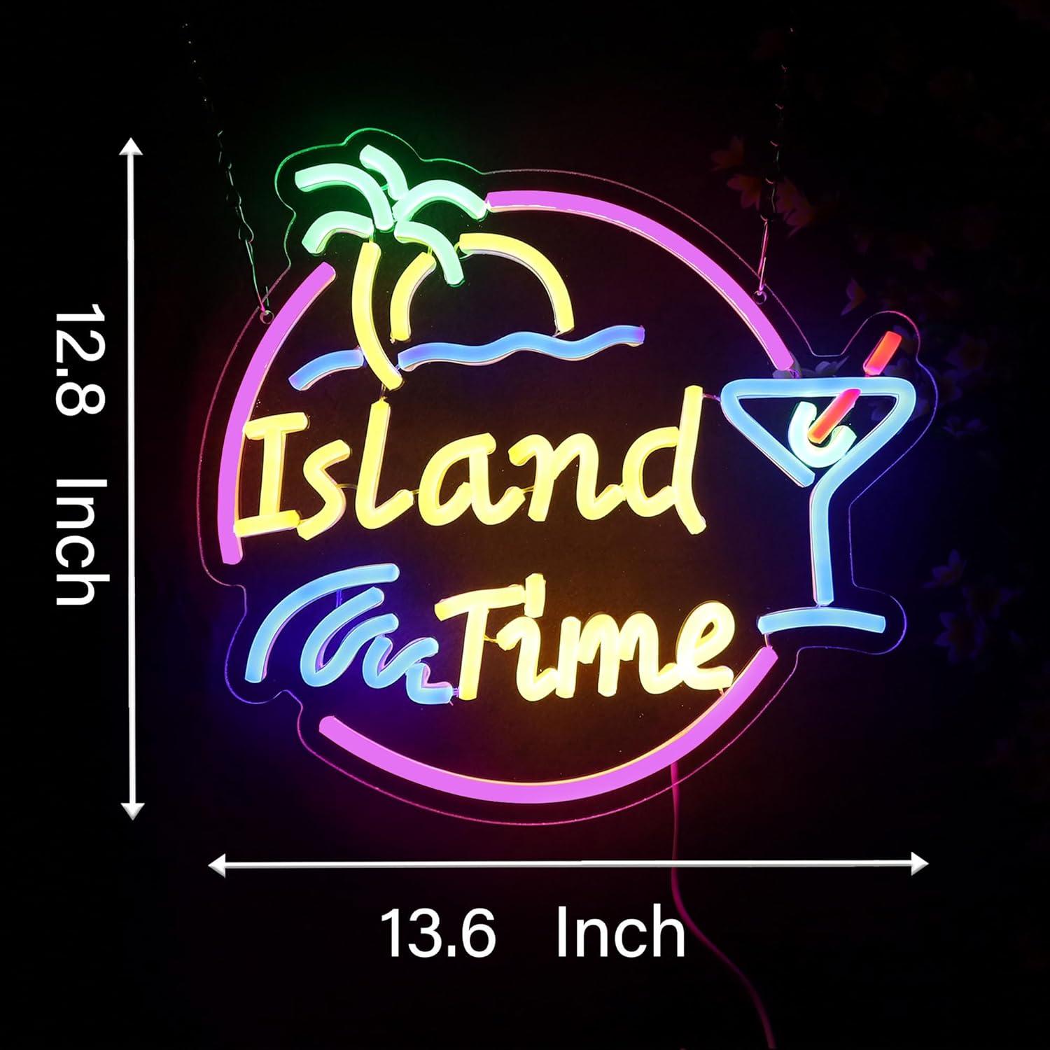 Island Time Neon Sign LED Ligh - đánh giá và giá Neon Sign Party