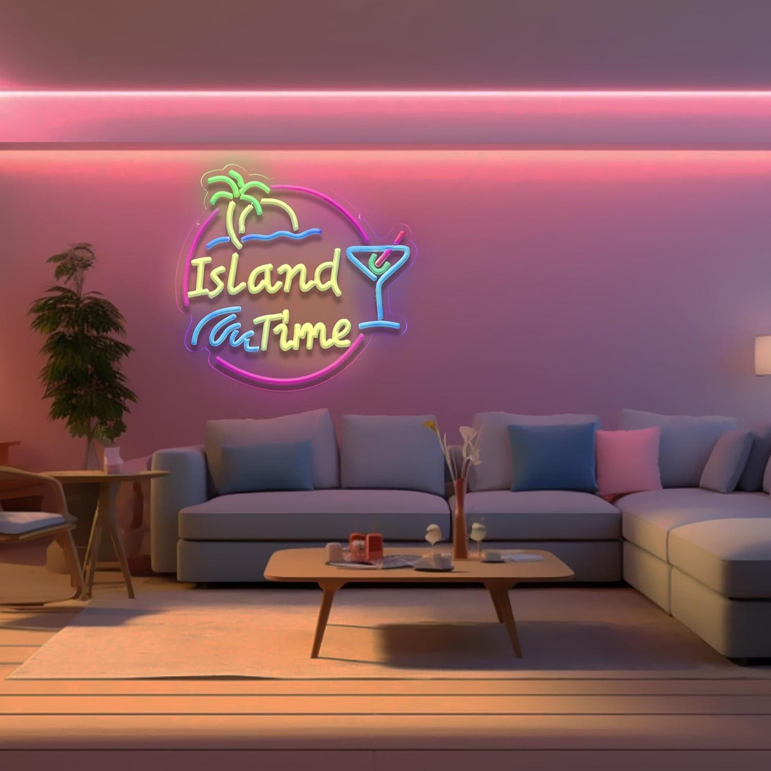 Island Time Neon Sign LED Ligh - đánh giá và giá Neon Sign Party