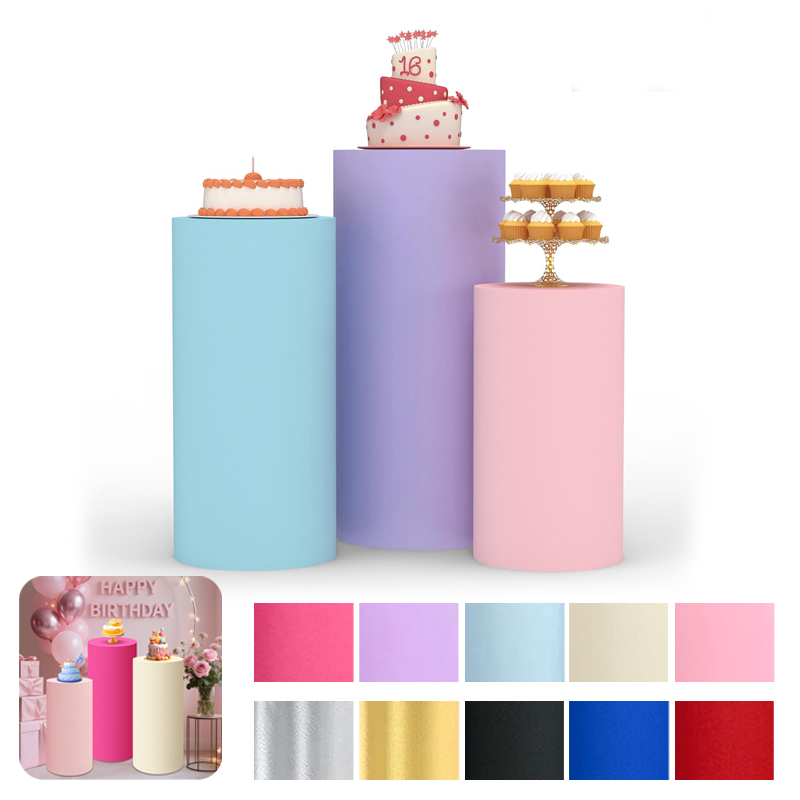 White Wedding Party Cylinder S - đánh giá và giá Dessert Table Backdrop