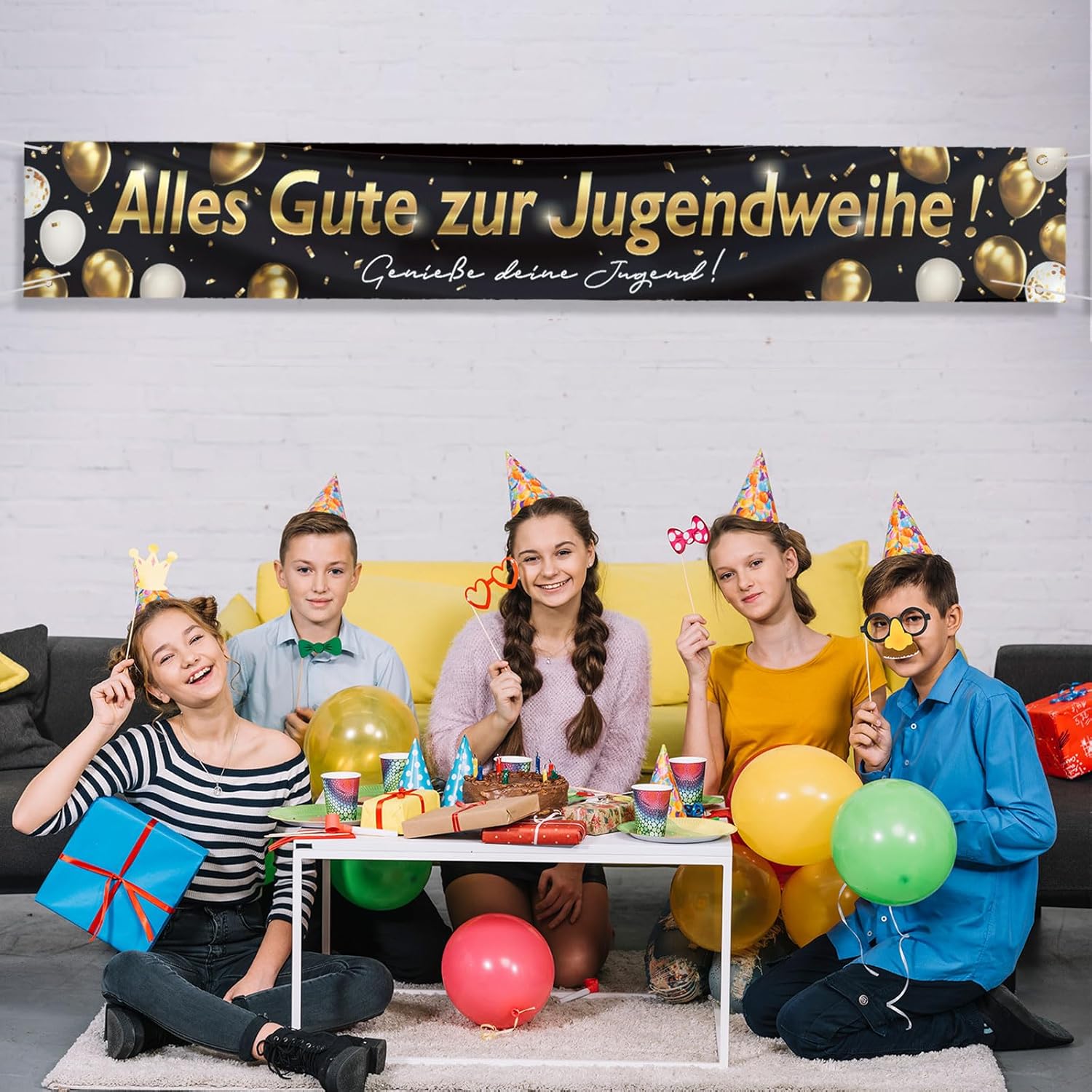 Jugendweihe Deko,Jugendweihe B - đánh giá và giá Party Banner Gold