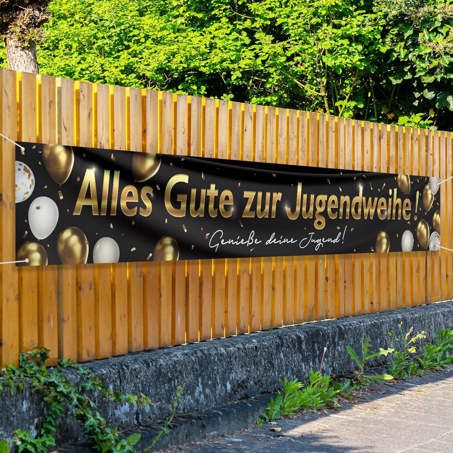 Jugendweihe Deko,Jugendweihe B - đánh giá và giá Party Banner Gold