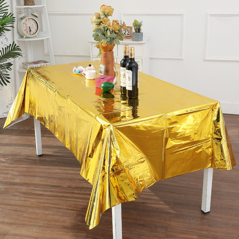 137cm*183cm Rose Gold Sliver D - đánh giá và giá Table Cloth Disposable