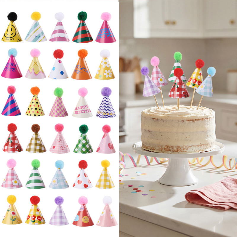 15/30Pcs Mini Party Hats Cake  - đánh giá và giá Party Hat Cone