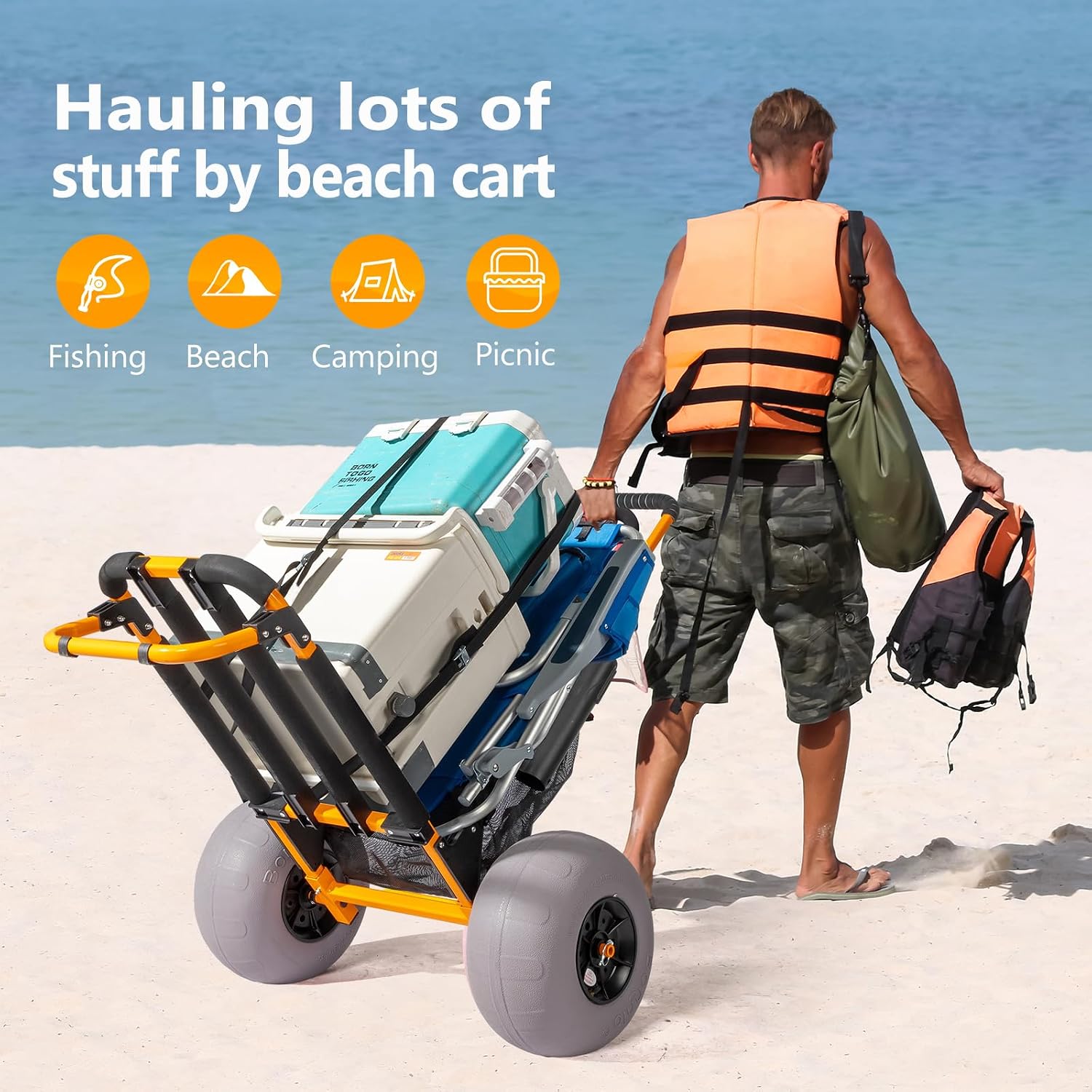 Bonnlo Beach Fishing Cart, Bea - đánh giá và giá Balloon Pump Hand