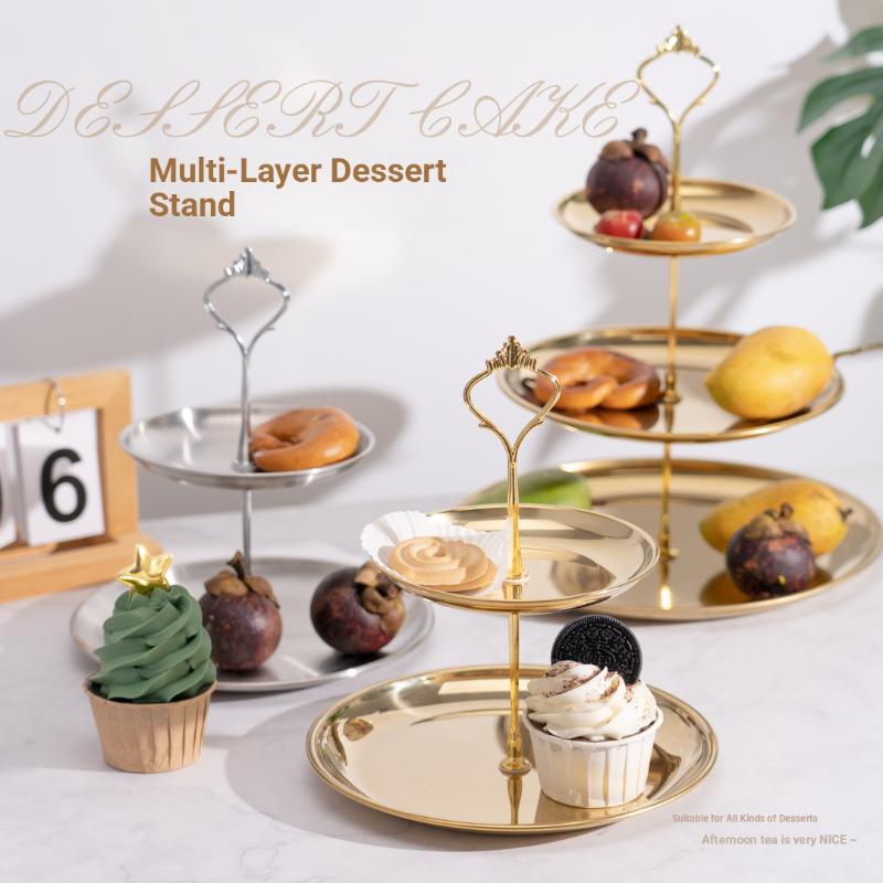 【CPI】Gold Silver 2/3-Tier Cake - đánh giá và giá Cupcake Stand Tier