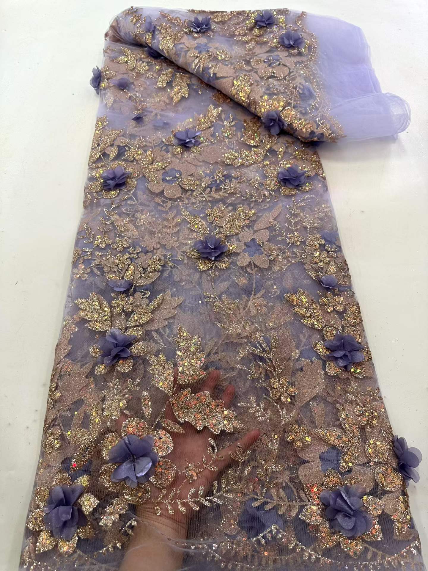 African Lace Fabric Embroidere - đánh giá và giá Glitter Tablecloth