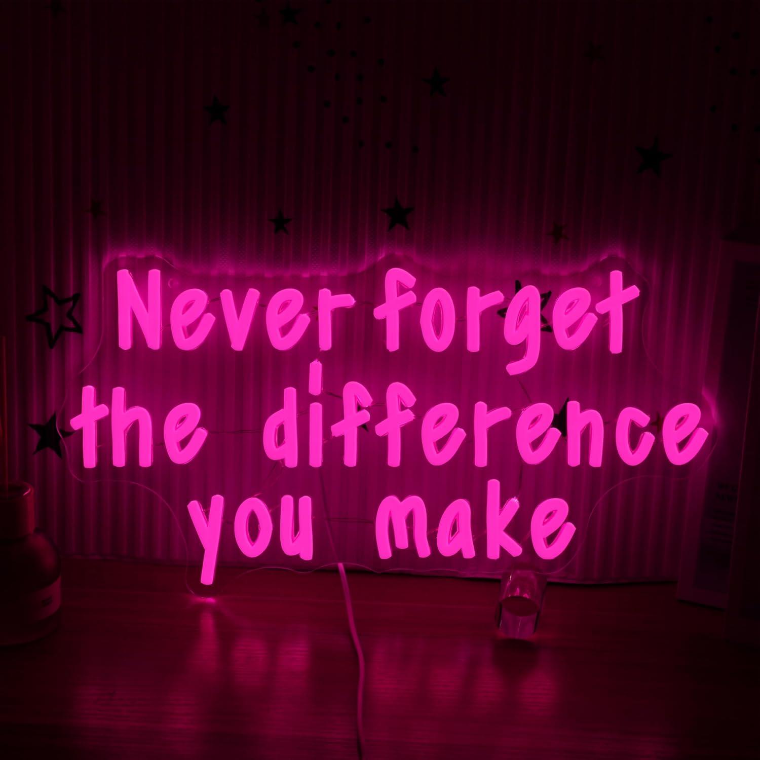 Never Forget The Difference Yo - đánh giá và giá Neon Sign Party