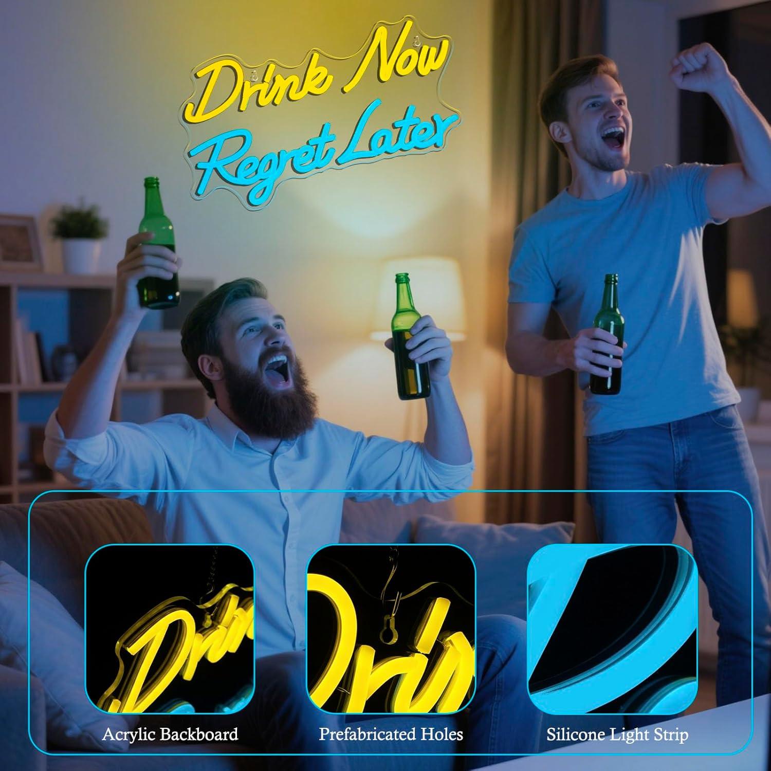 Beer Neon Sign Drink Now Regre - đánh giá và giá Neon Sign Party