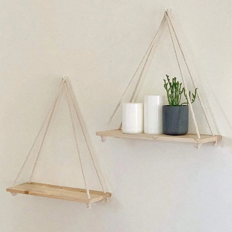 1PC Wooden Swing Hanging Hemp  - đánh giá và giá Flower Wall Panel