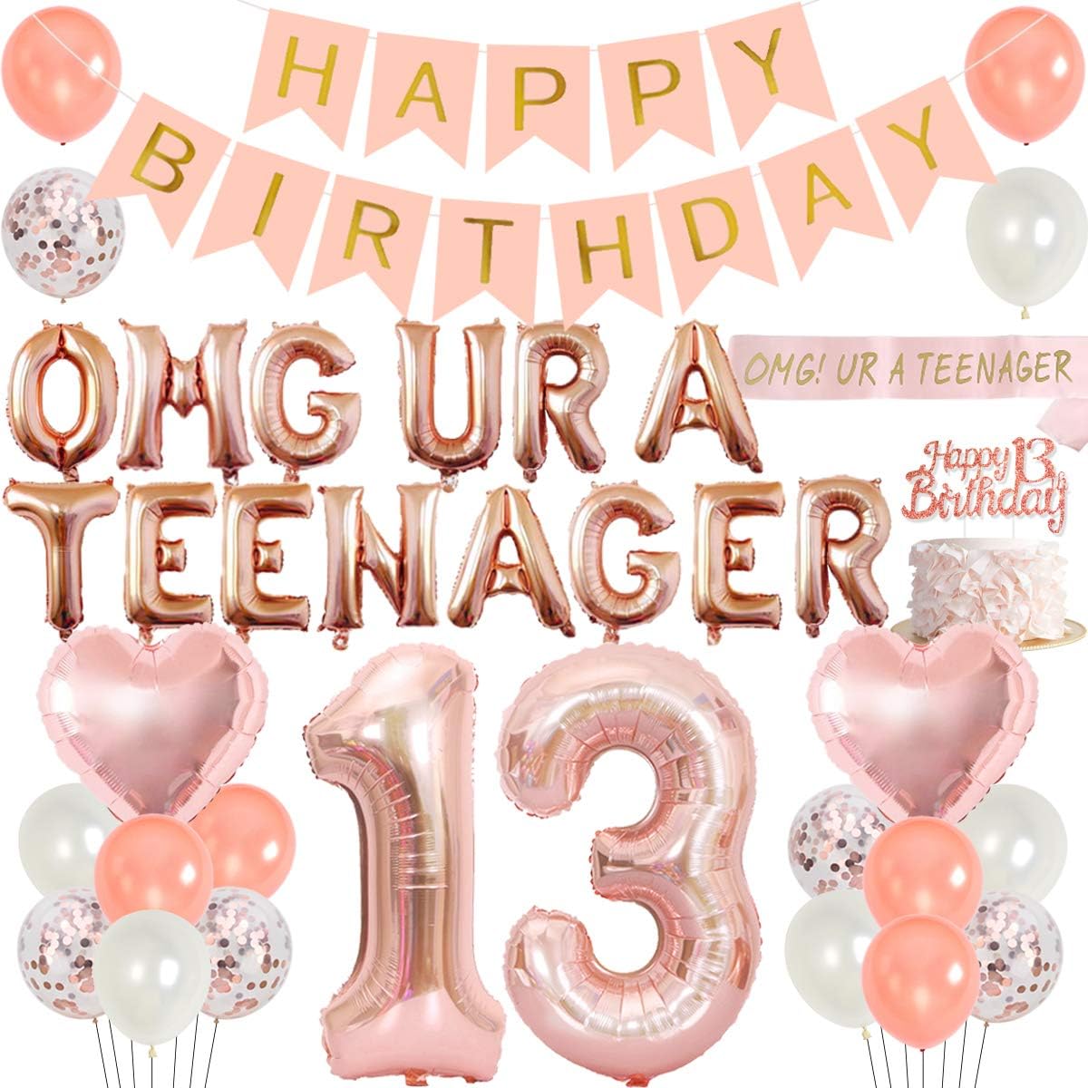 13th Birthday Party Decoration - đánh giá và giá Party Banner Gold