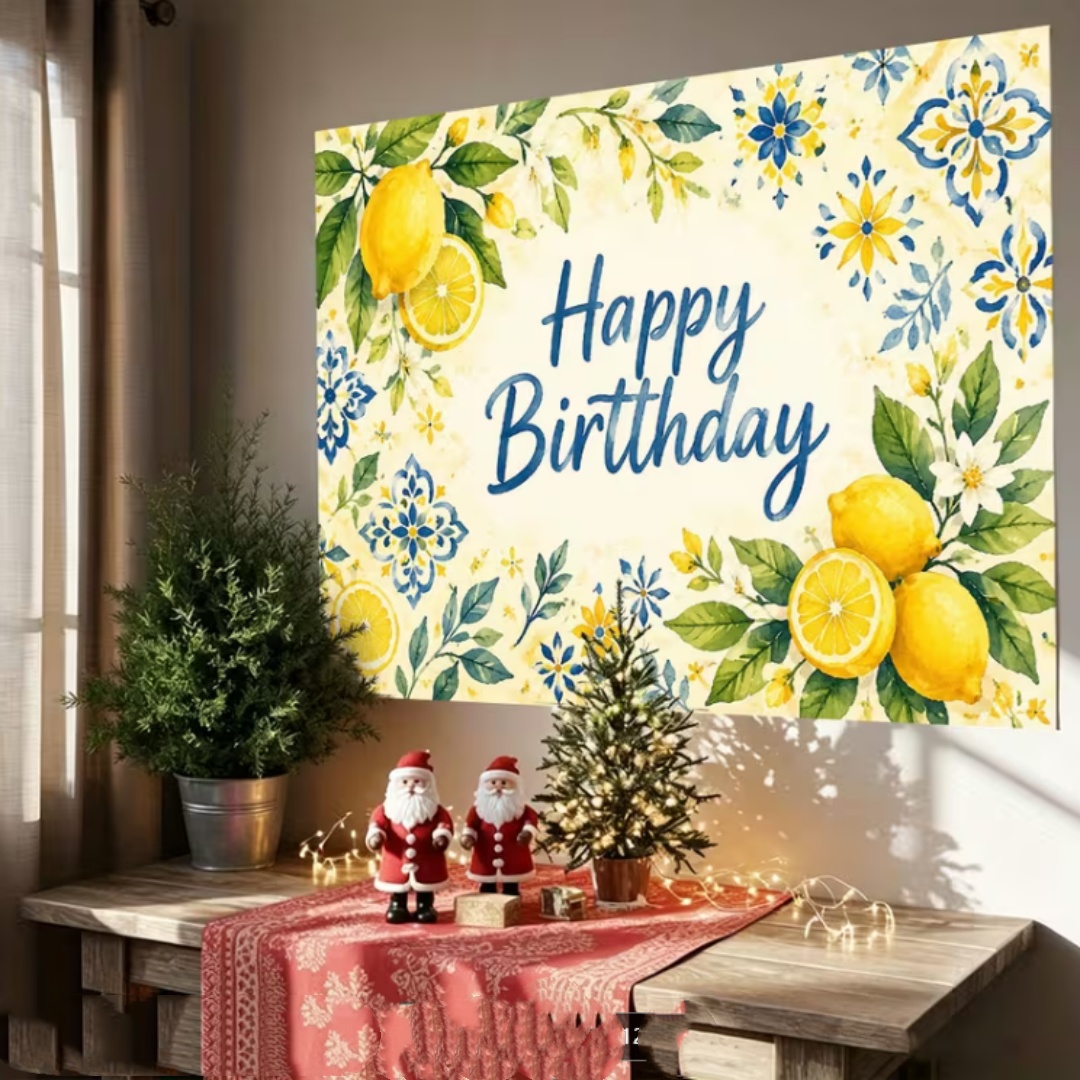 Lemon Birthday Party Decoratio - đánh giá và giá Dessert Table Backdrop