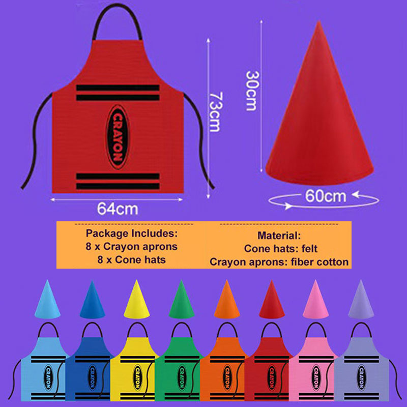 Colorful Crayon Themed Gnome S - đánh giá và giá Party Hat Cone