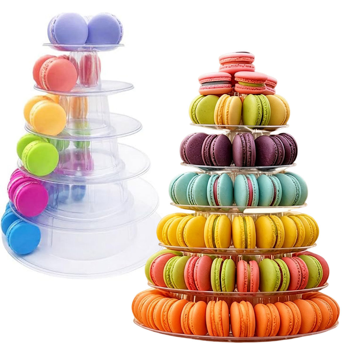 1PC 6-Tier Round Plastic Clear - đánh giá và giá Cupcake Stand Tier