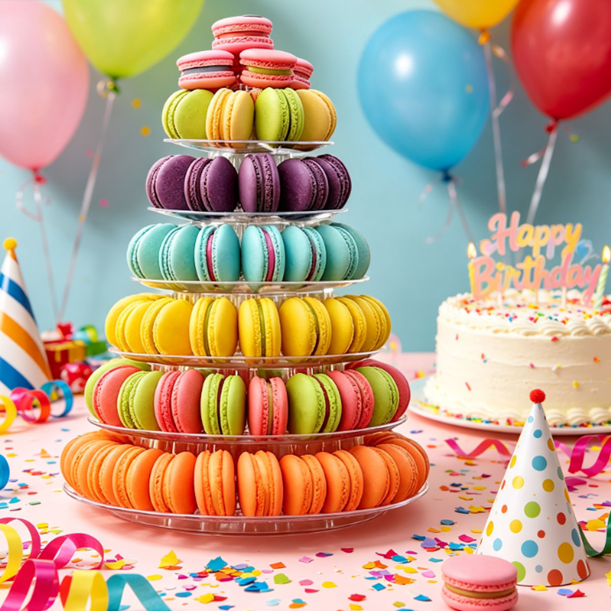 1PC 6-Tier Round Plastic Clear - đánh giá và giá Cupcake Stand Tier