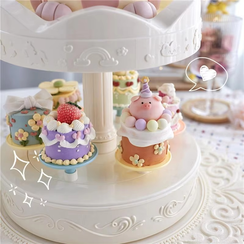 2-tier Automatic Rotating Cake - đánh giá và giá Cupcake Stand Tier