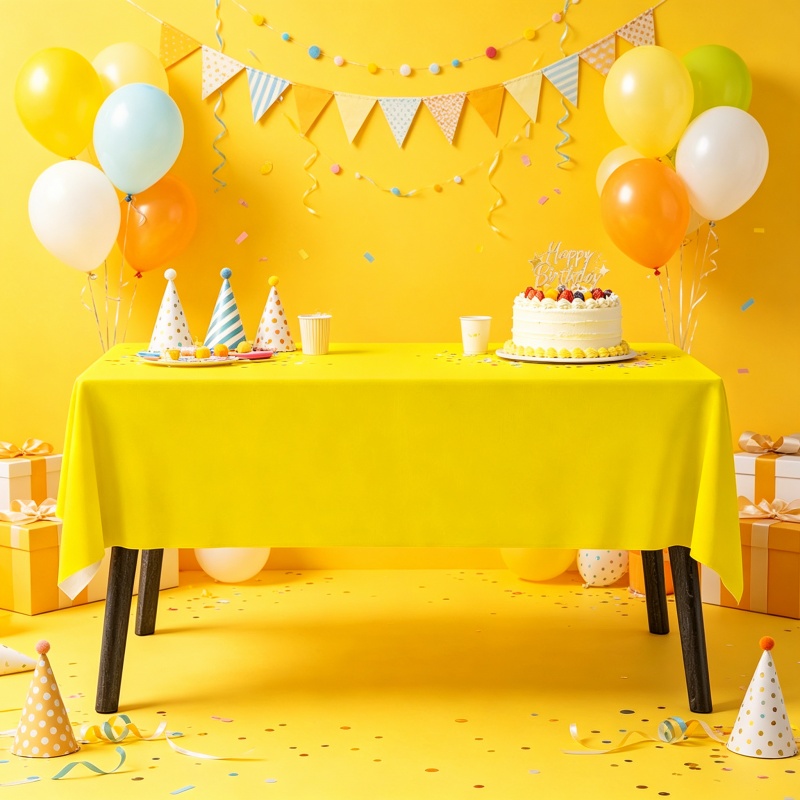Yellow Tablecloth Napkin Set P - đánh giá và giá Table Cloth Disposable
