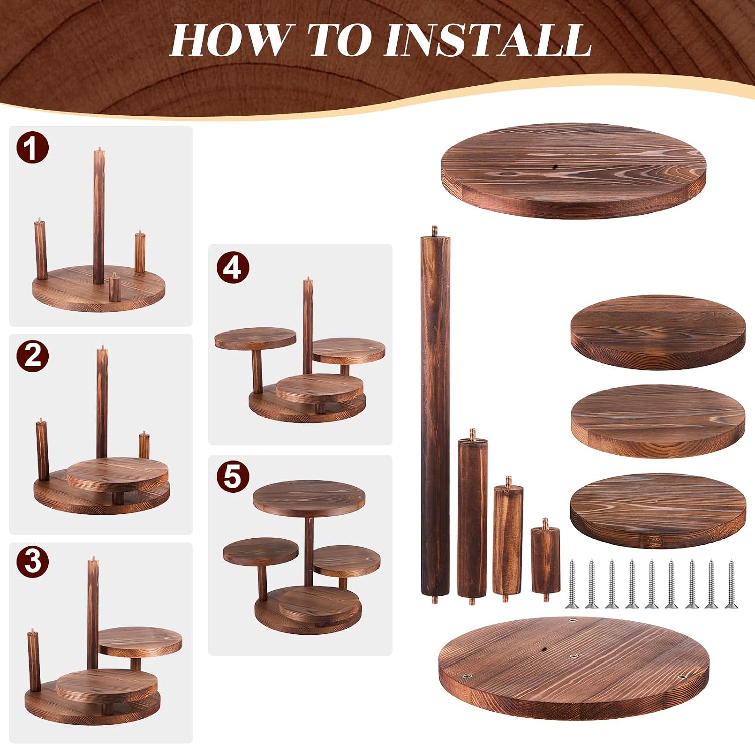 4 Tier Round Cupcake Tower Sta - đánh giá và giá Cupcake Stand Tier