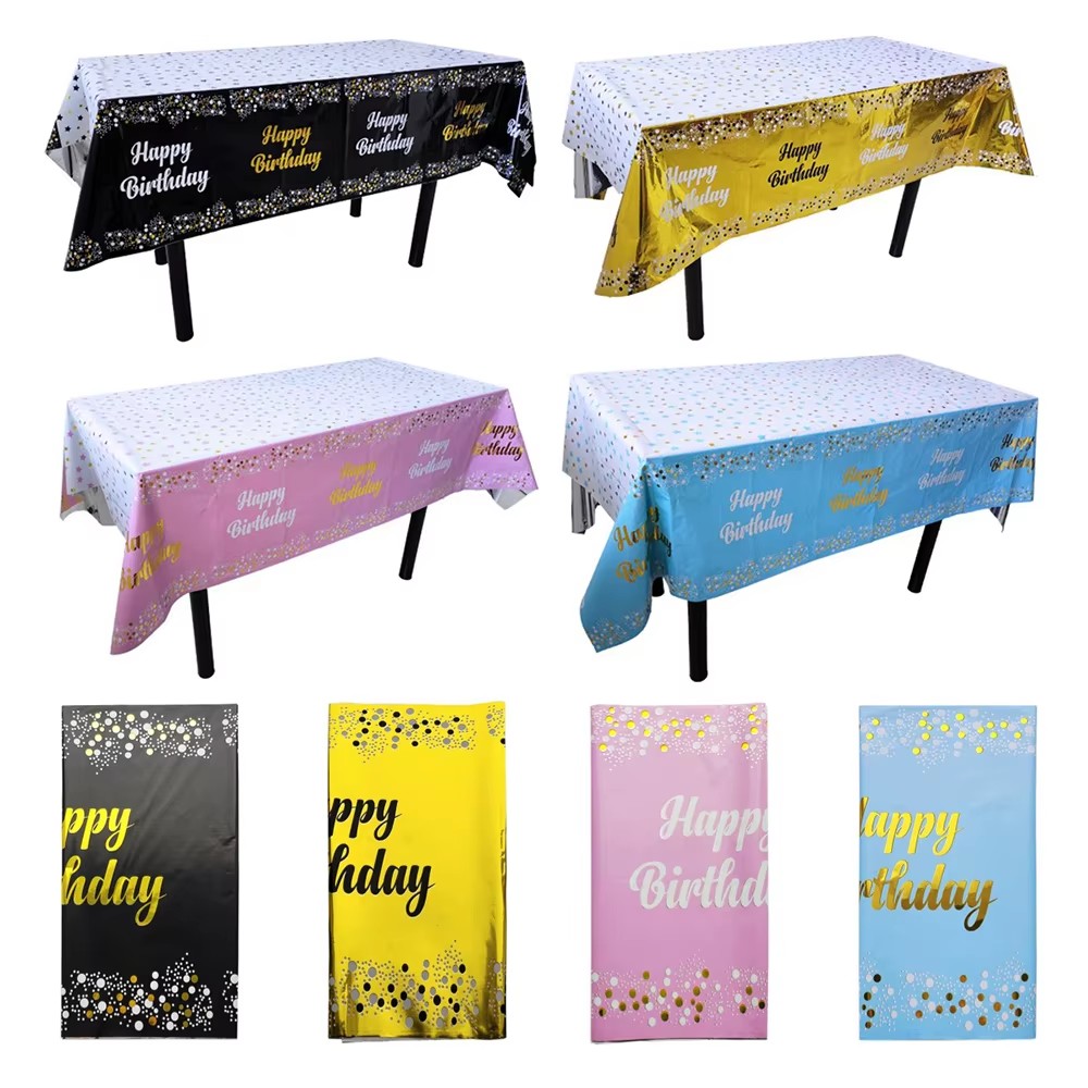Happy Birthday Disposable Tabl - đánh giá và giá Table Cloth Disposable