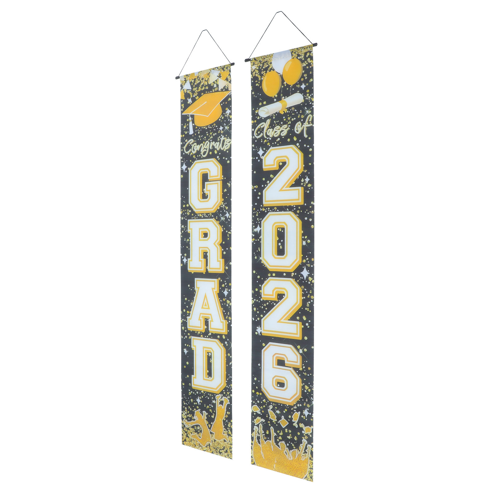 1Pair Graduation Door Couplet  - đánh giá và giá Party Banner Gold