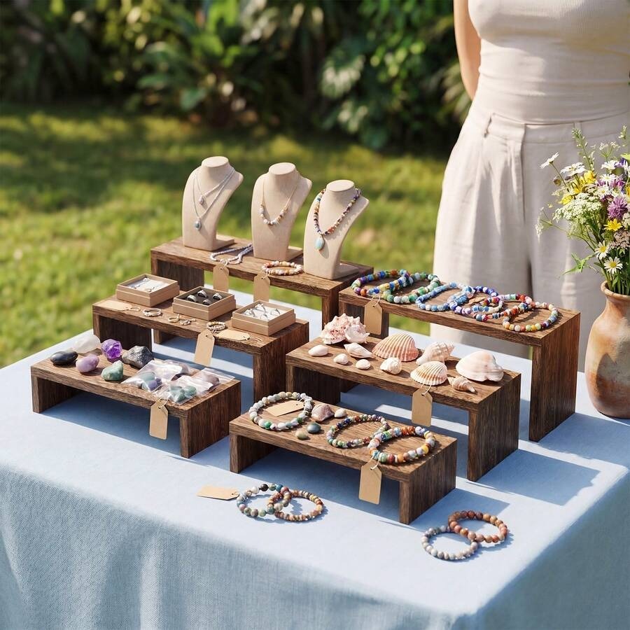 6pcs Display Wood Stand, Woode - đánh giá và giá Cupcake Stand Tier