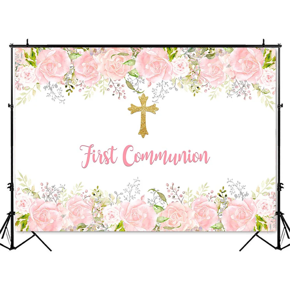 First Holy Communion Birthday  - đánh giá và giá Dessert Table Backdrop